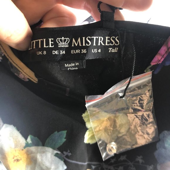 Little Mistress Tall floral kimono maxi dress - Picture 8 of 10